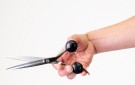 Show Tech Scissor Training Ring 2 Pcs Black Glitter 20 mm thumbnail