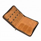 TAURO Faux Leather Scissor Case 10 Scissors, Orange thumbnail