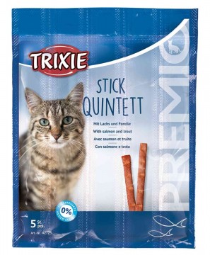 Trixie Premio Stick Quintett M/Laks & Ørret 5x5g