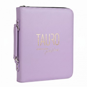 TAURO Faux Leather Scissor Case 10 Scissors, Purple